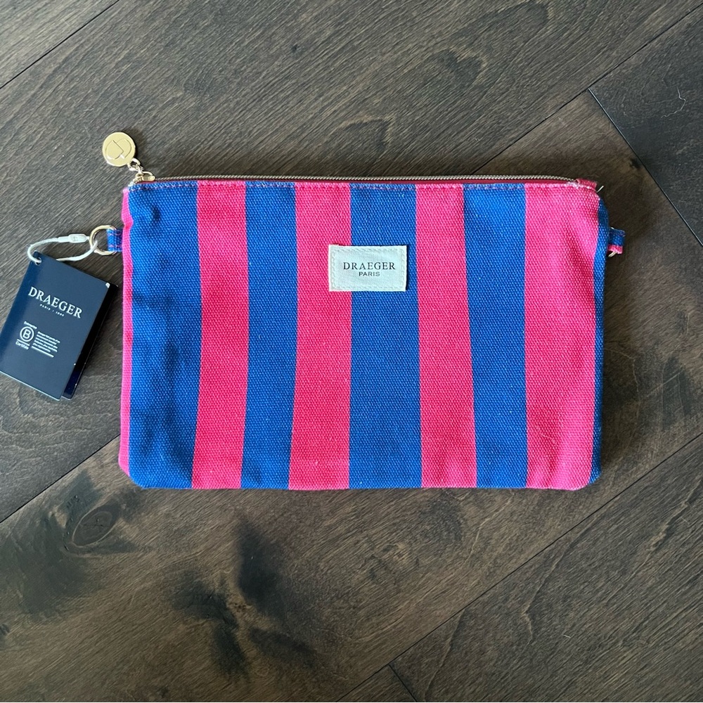 Draeger Paris Red and Blue Office Chic Pouch